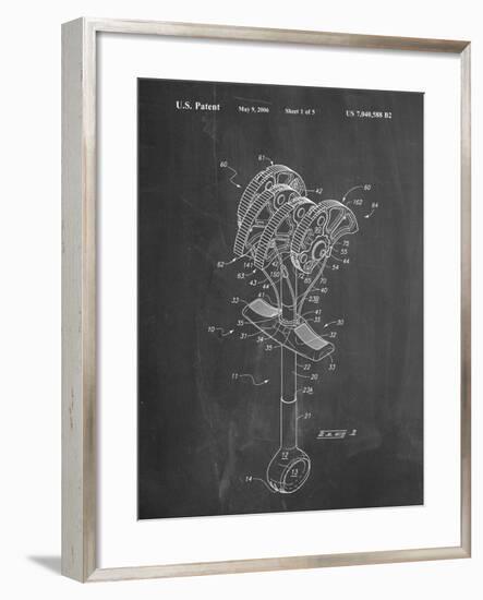 PP61-Chalkboard Omega Pacific Link Climbing Cam Patent Poster-Cole Borders-Framed Giclee Print