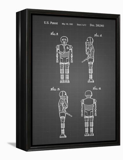 PP617-Black Grid Star Wars Medical Droid Poster-Cole Borders-Framed Premier Image Canvas