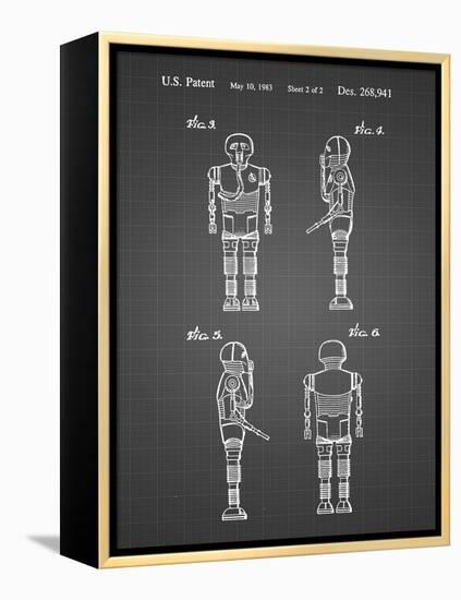 PP617-Black Grid Star Wars Medical Droid Poster-Cole Borders-Framed Premier Image Canvas