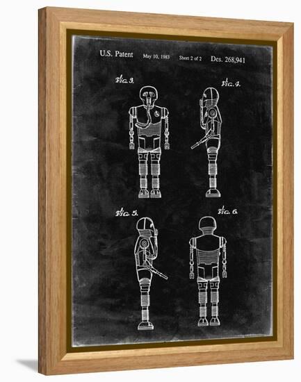 PP617-Black Grunge Star Wars Medical Droid Poster-Cole Borders-Framed Premier Image Canvas