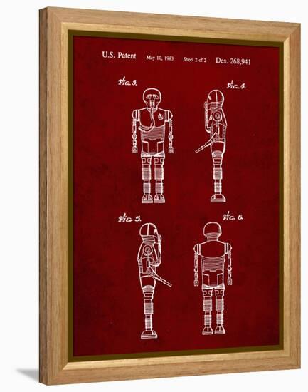 PP617-Burgundy Star Wars Medical Droid Poster-Cole Borders-Framed Premier Image Canvas