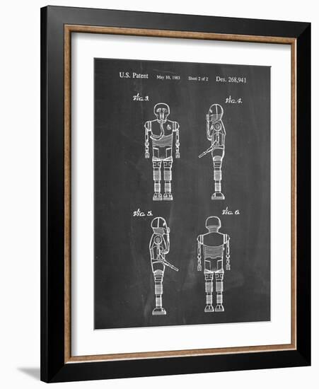 PP617-Chalkboard Star Wars Medical Droid Poster-Cole Borders-Framed Giclee Print