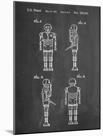 PP617-Chalkboard Star Wars Medical Droid Poster-Cole Borders-Mounted Giclee Print