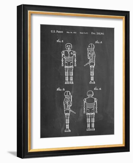 PP617-Chalkboard Star Wars Medical Droid Poster-Cole Borders-Framed Giclee Print