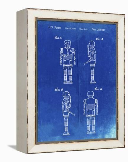 PP617-Faded Blueprint Star Wars Medical Droid Poster-Cole Borders-Framed Premier Image Canvas