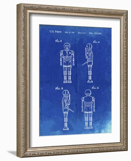 PP617-Faded Blueprint Star Wars Medical Droid Poster-Cole Borders-Framed Giclee Print