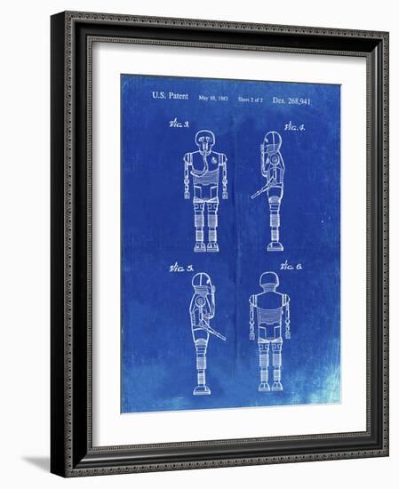 PP617-Faded Blueprint Star Wars Medical Droid Poster-Cole Borders-Framed Giclee Print