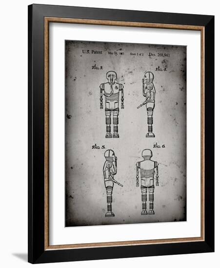 PP617-Faded Grey Star Wars Medical Droid Poster-Cole Borders-Framed Giclee Print