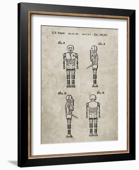 PP617-Sandstone Star Wars Medical Droid Poster-Cole Borders-Framed Giclee Print