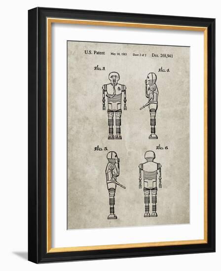 PP617-Sandstone Star Wars Medical Droid Poster-Cole Borders-Framed Giclee Print