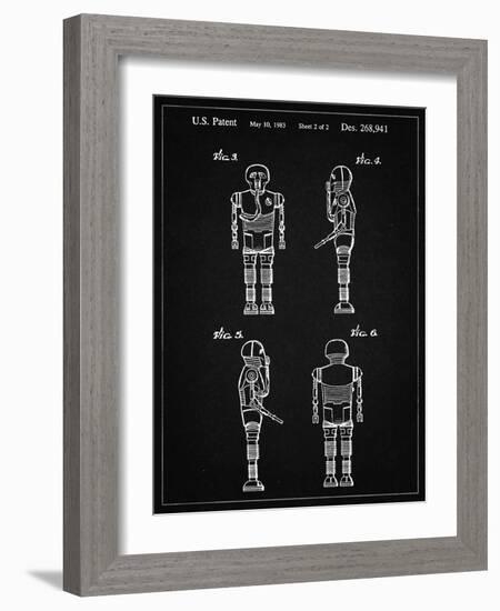 PP617-Vintage Black Star Wars Medical Droid Poster-Cole Borders-Framed Giclee Print