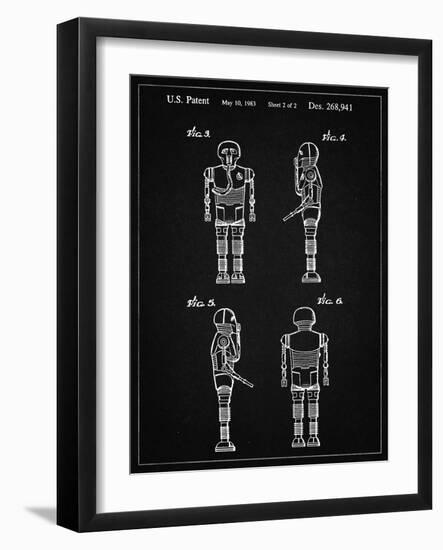 PP617-Vintage Black Star Wars Medical Droid Poster-Cole Borders-Framed Giclee Print