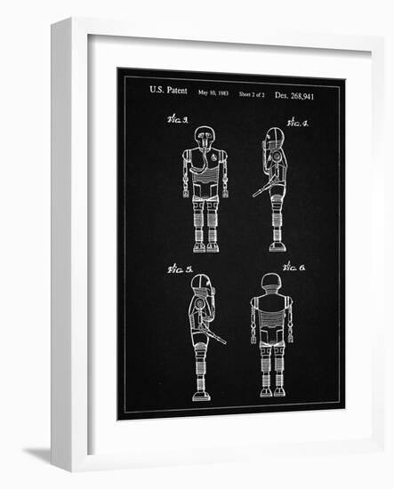 PP617-Vintage Black Star Wars Medical Droid Poster-Cole Borders-Framed Giclee Print