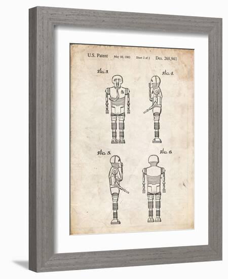 PP617-Vintage Parchment Star Wars Medical Droid Poster-Cole Borders-Framed Giclee Print