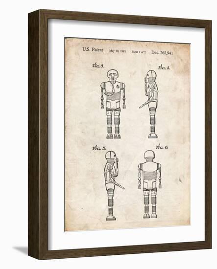 PP617-Vintage Parchment Star Wars Medical Droid Poster-Cole Borders-Framed Giclee Print