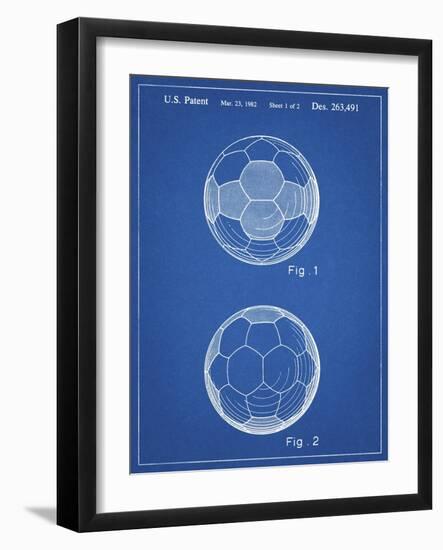 PP62-Blueprint Leather Soccer Ball Patent Poster-Cole Borders-Framed Giclee Print