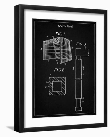 PP63-Vintage Black Soccer Goal Patent Poster-Cole Borders-Framed Giclee Print