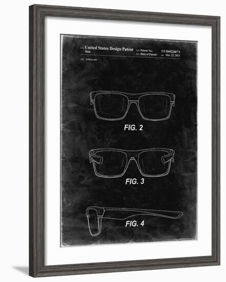 PP640-Black Grunge Two Face Prizm Oakley Sunglasses Patent Poster-Cole Borders-Framed Giclee Print