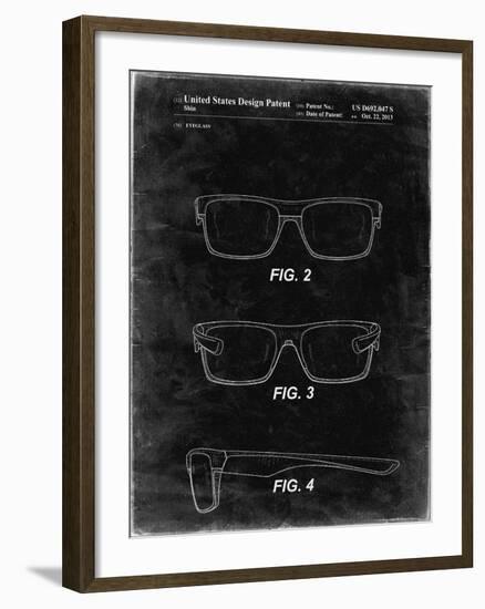 PP640-Black Grunge Two Face Prizm Oakley Sunglasses Patent Poster-Cole Borders-Framed Giclee Print