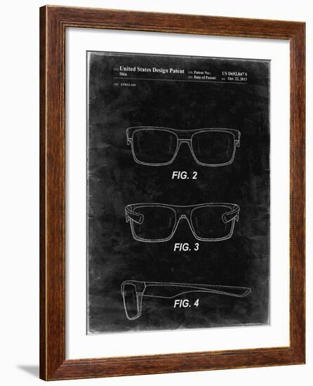 PP640-Black Grunge Two Face Prizm Oakley Sunglasses Patent Poster-Cole Borders-Framed Giclee Print