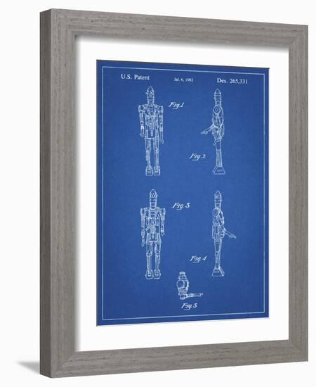 PP646-Blueprint Star Wars IG-88 Assassin Droid Patent Wall Art Poster-Cole Borders-Framed Giclee Print