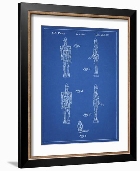 PP646-Blueprint Star Wars IG-88 Assassin Droid Patent Wall Art Poster-Cole Borders-Framed Giclee Print