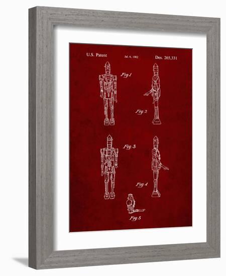 PP646-Burgundy Star Wars IG-88 Assassin Droid Patent Wall Art Poster-Cole Borders-Framed Giclee Print