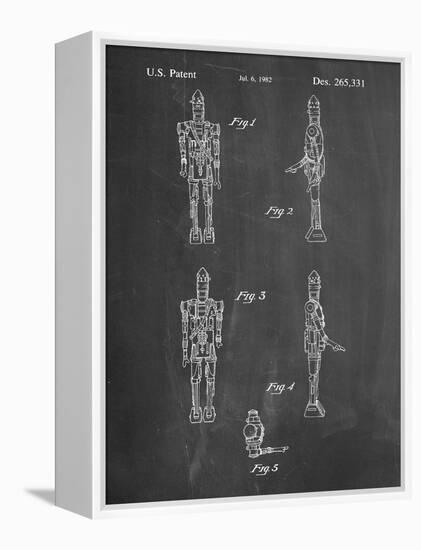 PP646-Chalkboard Star Wars IG-88 Assassin Droid Patent Wall Art Poster-Cole Borders-Framed Premier Image Canvas