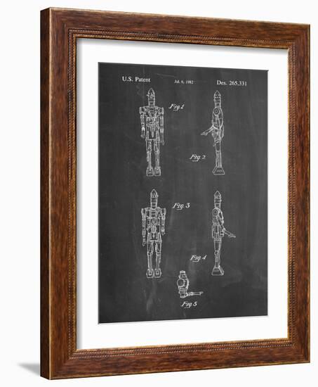 PP646-Chalkboard Star Wars IG-88 Assassin Droid Patent Wall Art Poster-Cole Borders-Framed Giclee Print