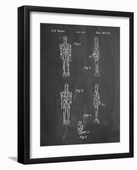 PP646-Chalkboard Star Wars IG-88 Assassin Droid Patent Wall Art Poster-Cole Borders-Framed Giclee Print