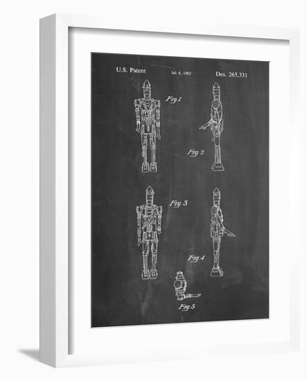 PP646-Chalkboard Star Wars IG-88 Assassin Droid Patent Wall Art Poster-Cole Borders-Framed Giclee Print