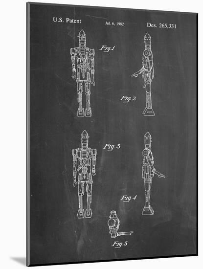 PP646-Chalkboard Star Wars IG-88 Assassin Droid Patent Wall Art Poster-Cole Borders-Mounted Giclee Print