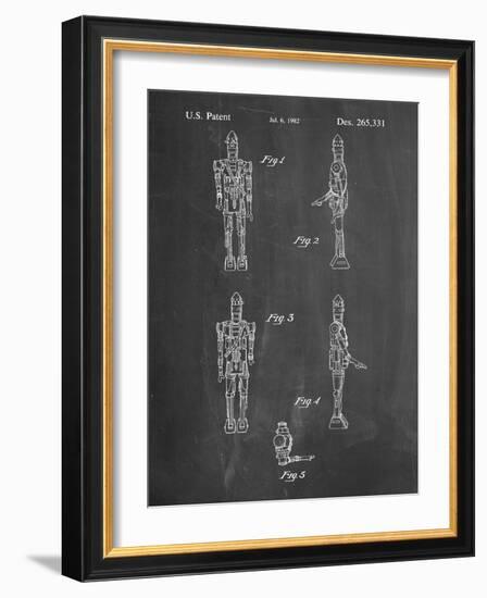 PP646-Chalkboard Star Wars IG-88 Assassin Droid Patent Wall Art Poster-Cole Borders-Framed Giclee Print