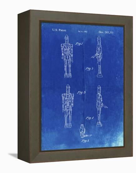 PP646-Faded Blueprint Star Wars IG-88 Assassin Droid Patent Wall Art Poster-Cole Borders-Framed Premier Image Canvas