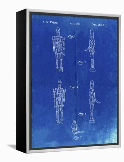 PP646-Faded Blueprint Star Wars IG-88 Assassin Droid Patent Wall Art Poster-Cole Borders-Framed Premier Image Canvas