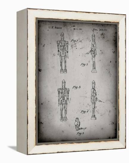 PP646-Faded Grey Star Wars IG-88 Assassin Droid Patent Wall Art Poster-Cole Borders-Framed Premier Image Canvas