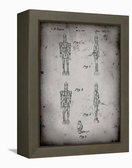 PP646-Faded Grey Star Wars IG-88 Assassin Droid Patent Wall Art Poster-Cole Borders-Framed Premier Image Canvas