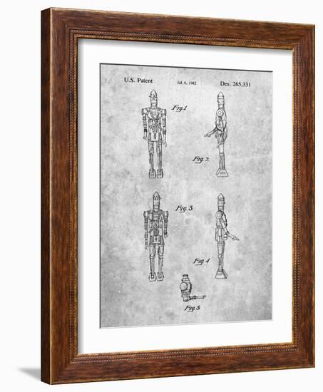 PP646-Slate Star Wars IG-88 Assassin Droid Patent Wall Art Poster-Cole Borders-Framed Giclee Print