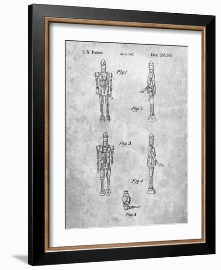 PP646-Slate Star Wars IG-88 Assassin Droid Patent Wall Art Poster-Cole Borders-Framed Giclee Print