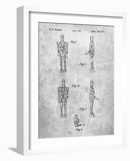 PP646-Slate Star Wars IG-88 Assassin Droid Patent Wall Art Poster-Cole Borders-Framed Giclee Print