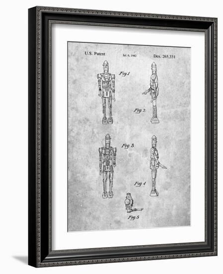 PP646-Slate Star Wars IG-88 Assassin Droid Patent Wall Art Poster-Cole Borders-Framed Giclee Print