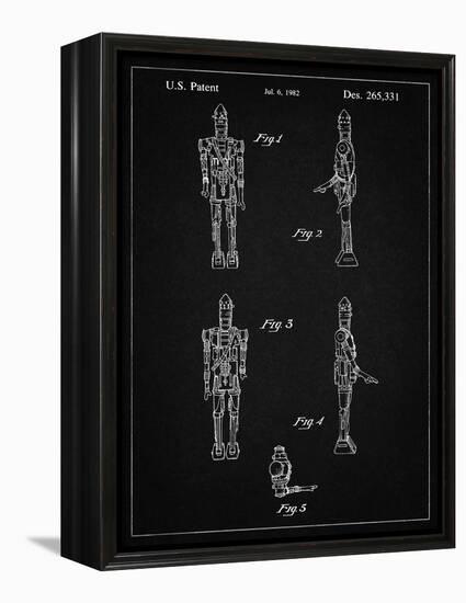 PP646-Vintage Black Star Wars IG-88 Assassin Droid Patent Wall Art Poster-Cole Borders-Framed Premier Image Canvas