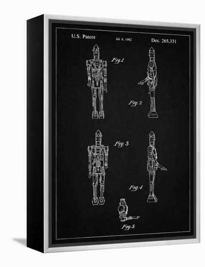 PP646-Vintage Black Star Wars IG-88 Assassin Droid Patent Wall Art Poster-Cole Borders-Framed Premier Image Canvas