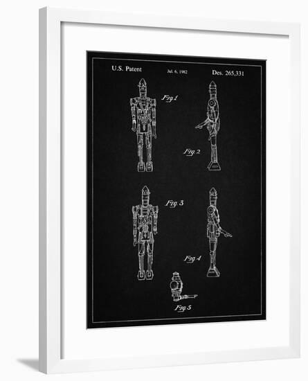 PP646-Vintage Black Star Wars IG-88 Assassin Droid Patent Wall Art Poster-Cole Borders-Framed Giclee Print