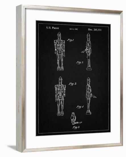 PP646-Vintage Black Star Wars IG-88 Assassin Droid Patent Wall Art Poster-Cole Borders-Framed Giclee Print