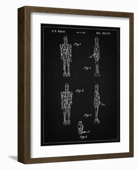 PP646-Vintage Black Star Wars IG-88 Assassin Droid Patent Wall Art Poster-Cole Borders-Framed Giclee Print