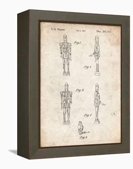 PP646-Vintage Parchment Star Wars IG-88 Assassin Droid Patent Wall Art Poster-Cole Borders-Framed Premier Image Canvas