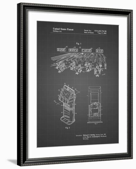 PP654-Black Grid Bowling Alley Patent Poster-Cole Borders-Framed Giclee Print