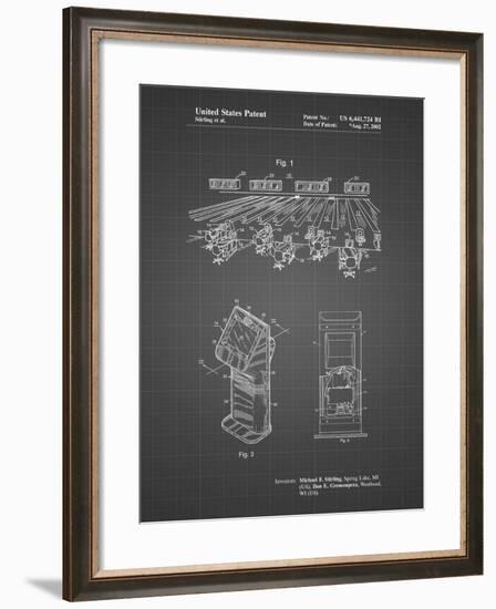 PP654-Black Grid Bowling Alley Patent Poster-Cole Borders-Framed Giclee Print