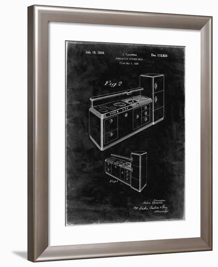 PP659-Black Grunge Kitchen Cabinets Poster-Cole Borders-Framed Giclee Print